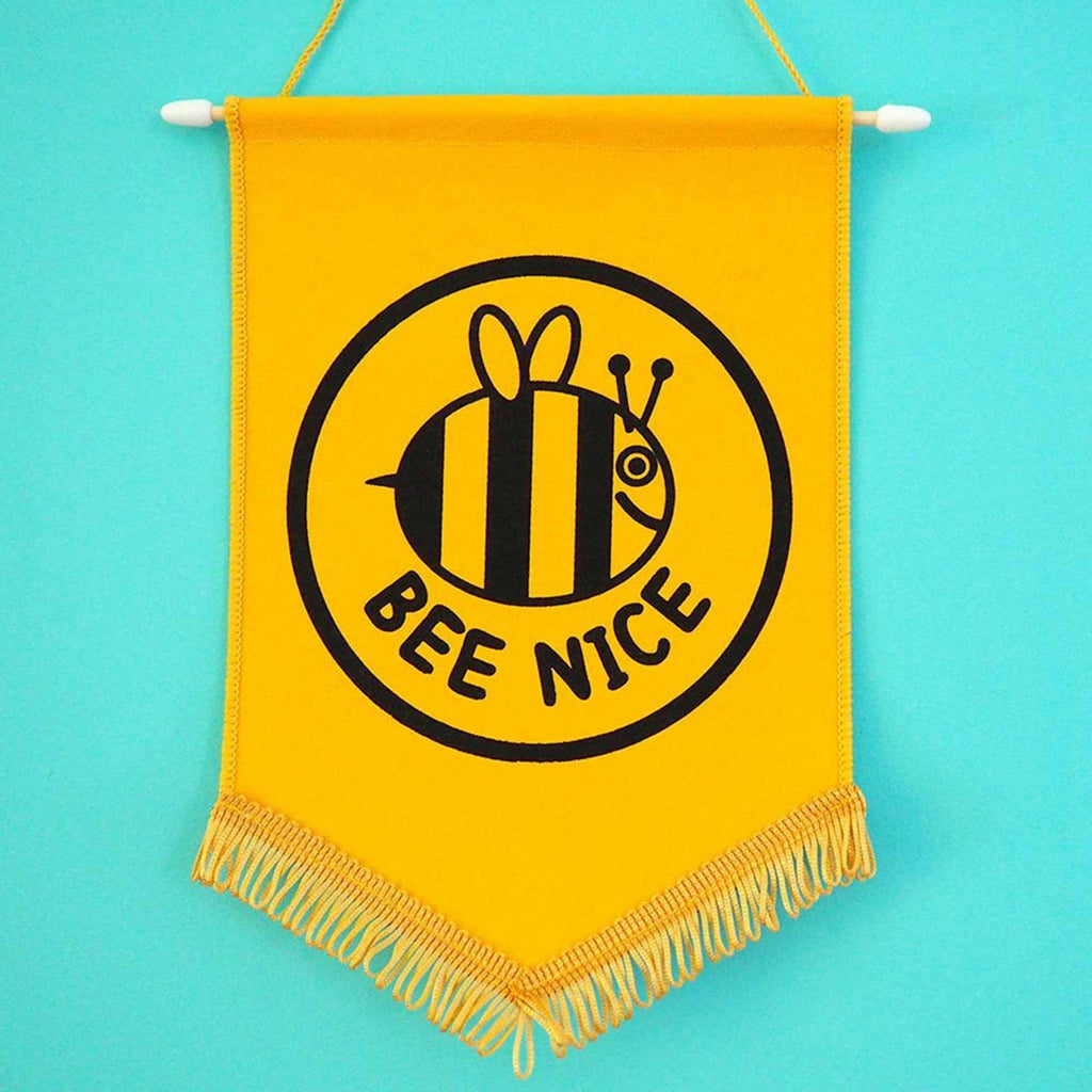 Bee Nice Pennant Flag - hello DODO
