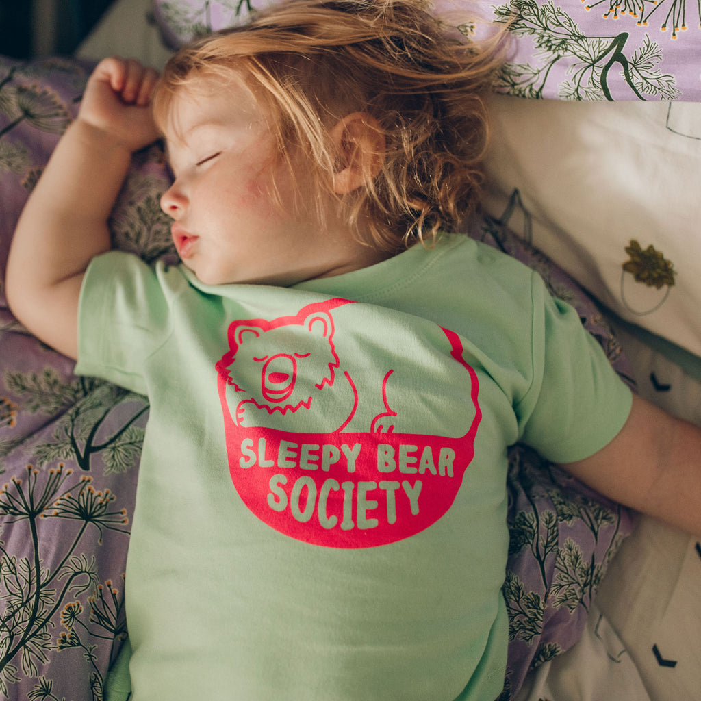 Sleepy Bear Society Baby T-shirt - hello DODO