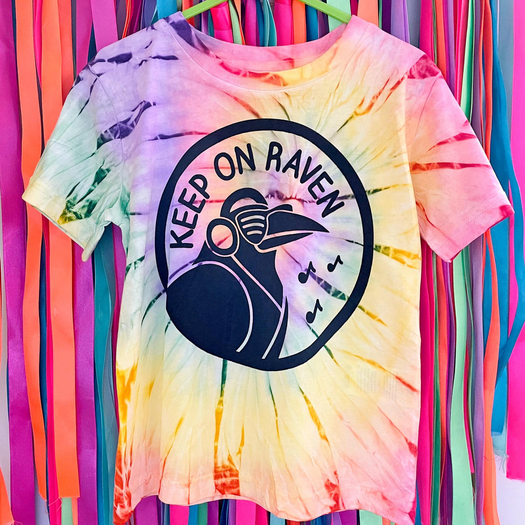 Tie-Dye Kids T-shirt - Keep on Raven