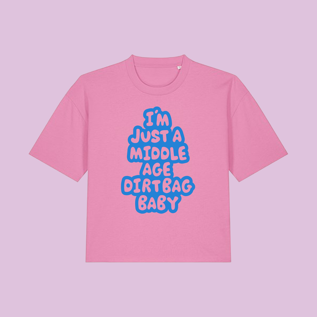 Middle Age Dirtbag Boxy Cropped T-shirt