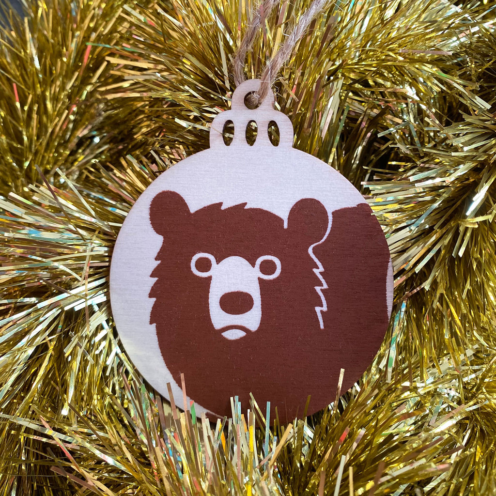 Handprinted Bear Christmas Decoration
