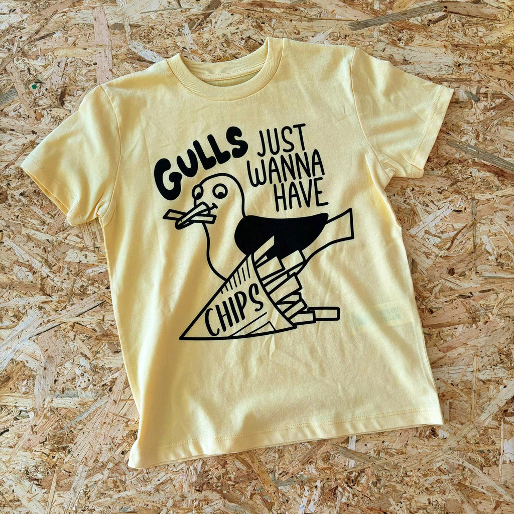 Gulls Just Wanna Have Chips Kids T-shirt
