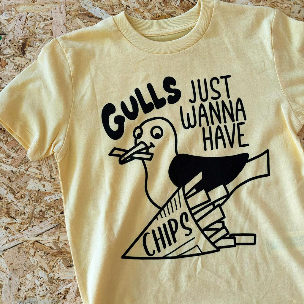 Gulls Just Wanna Have Chips Kids T-shirt