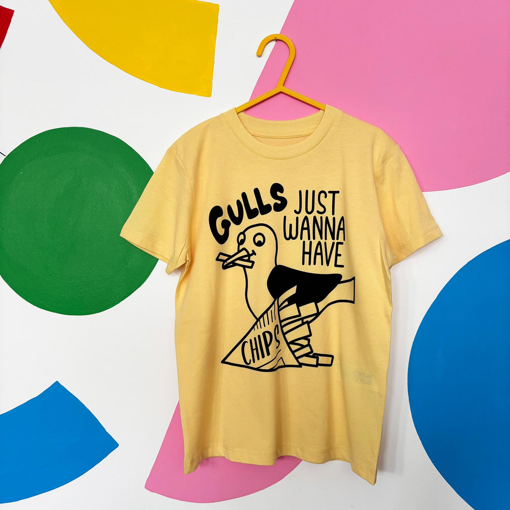 Gulls Just Wanna Have Chips Kids T-shirt