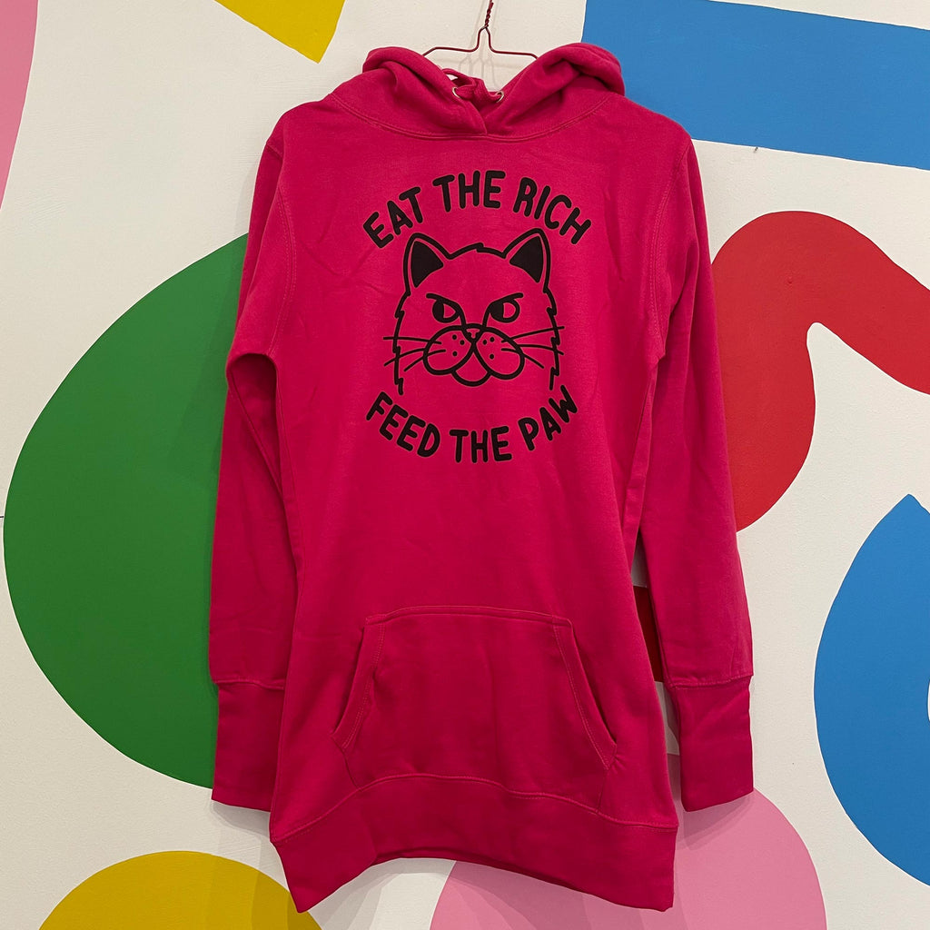 SIZE S -  FEED THE PAW - HOODIE DRESS