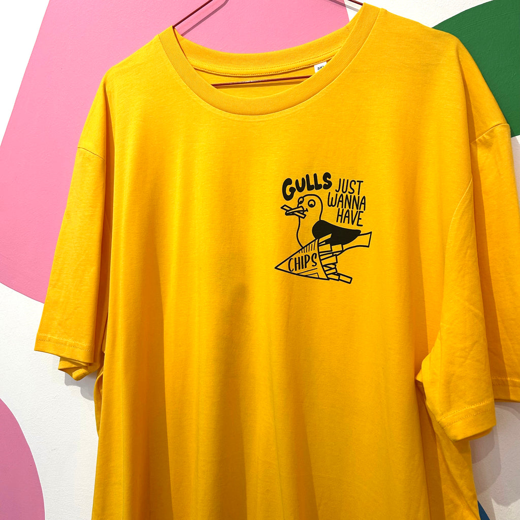 Size 3XL - GULLS JUST WANNA HAVE CHIPS T-SHIRT