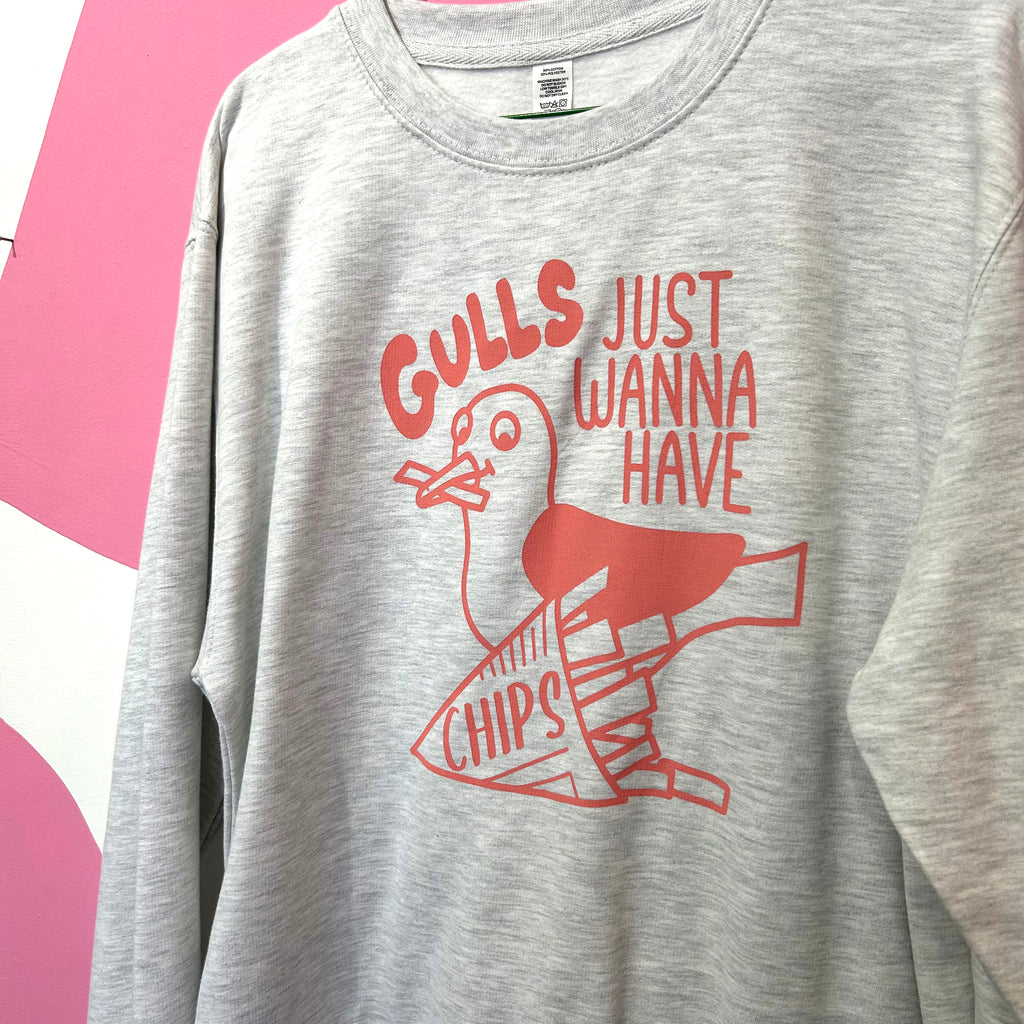 Size M - GULLS JUST WANNA HAVE CHIPS SWEATSHIRT