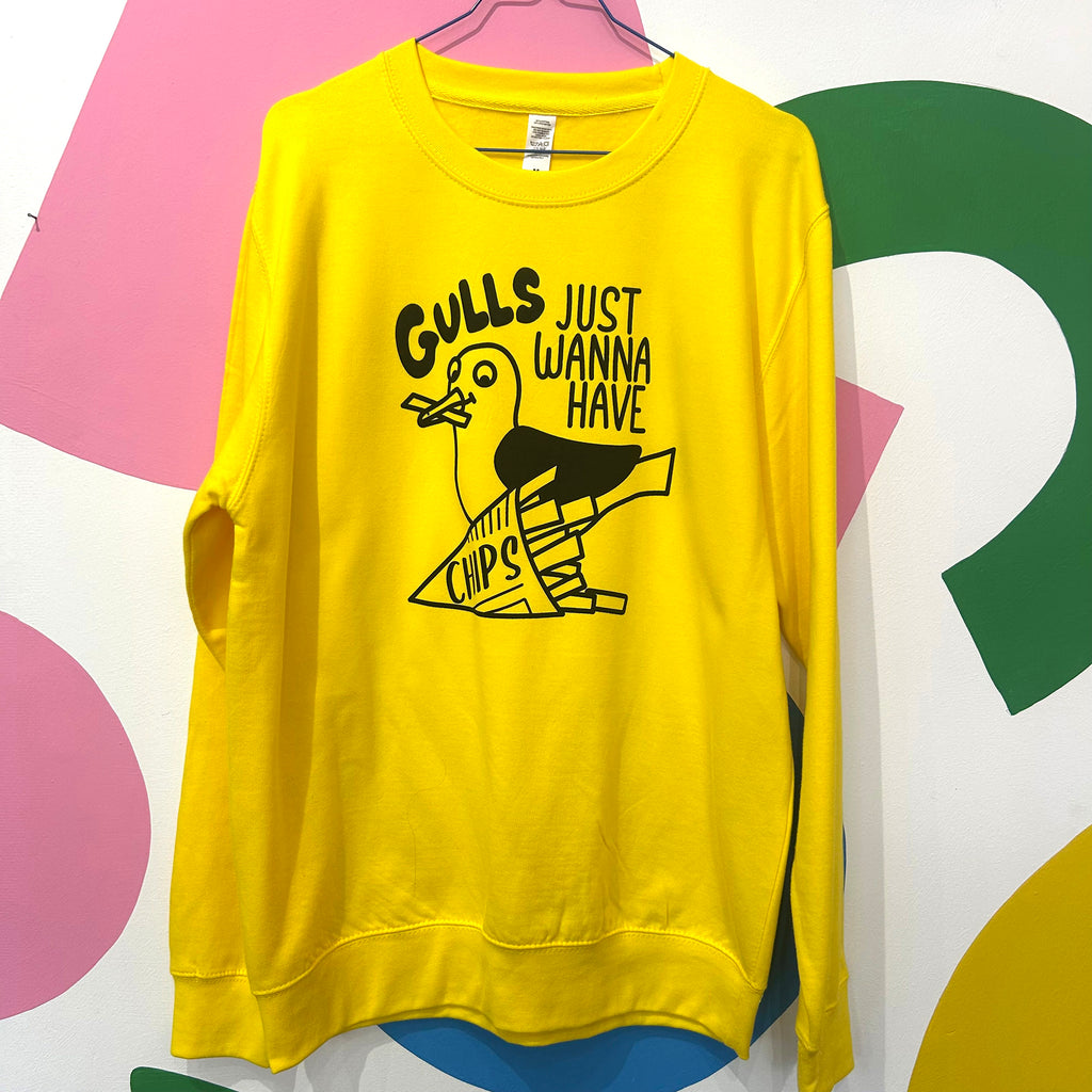 Size M - GULL'S JUST WANNA HAVE CHIPS SWEATSHIRT