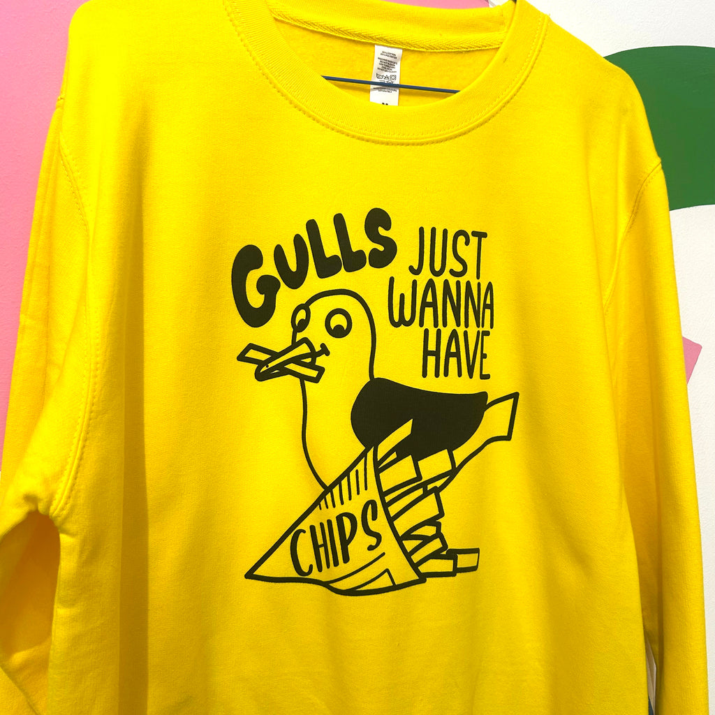 Size M - GULL'S JUST WANNA HAVE CHIPS SWEATSHIRT