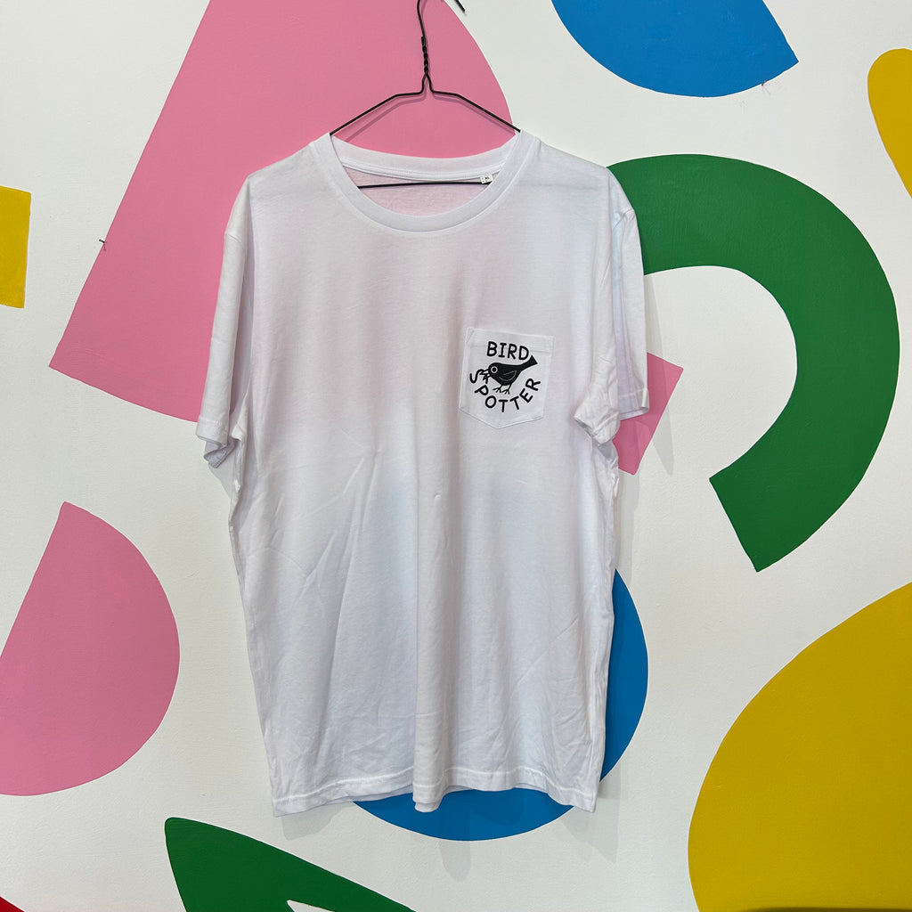 Size XL - BIRD SPOTTER T-SHIRT WITH POCKET