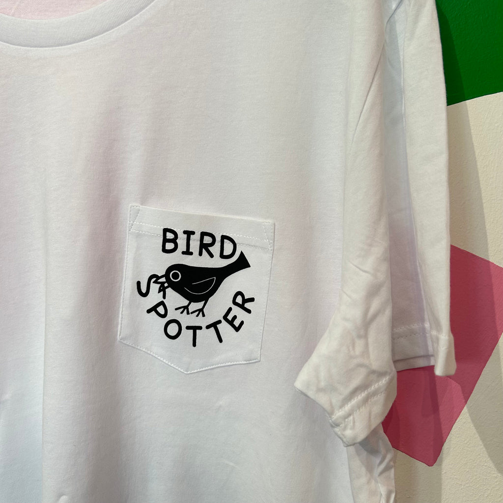 Size XL - BIRD SPOTTER T-SHIRT WITH POCKET
