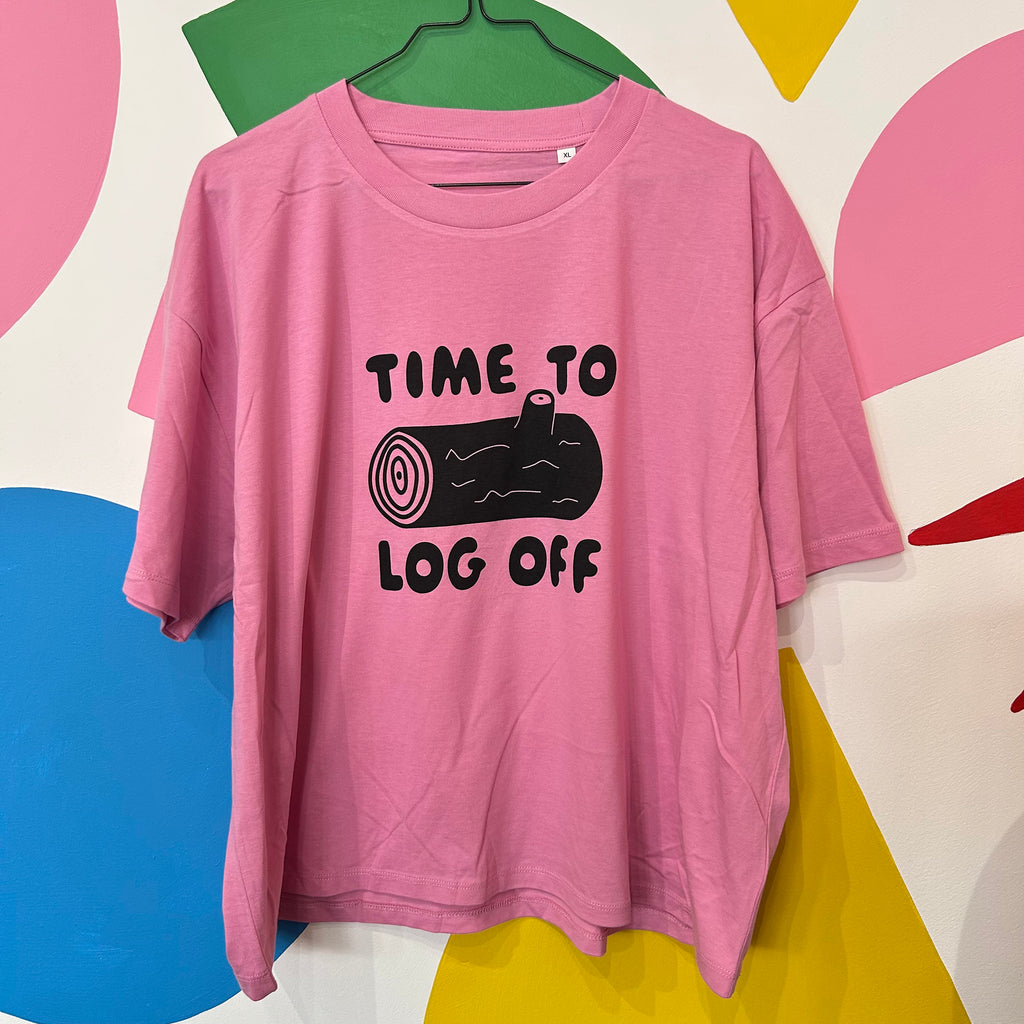 Size XL - LOG OFF BOXY T-SHIRT