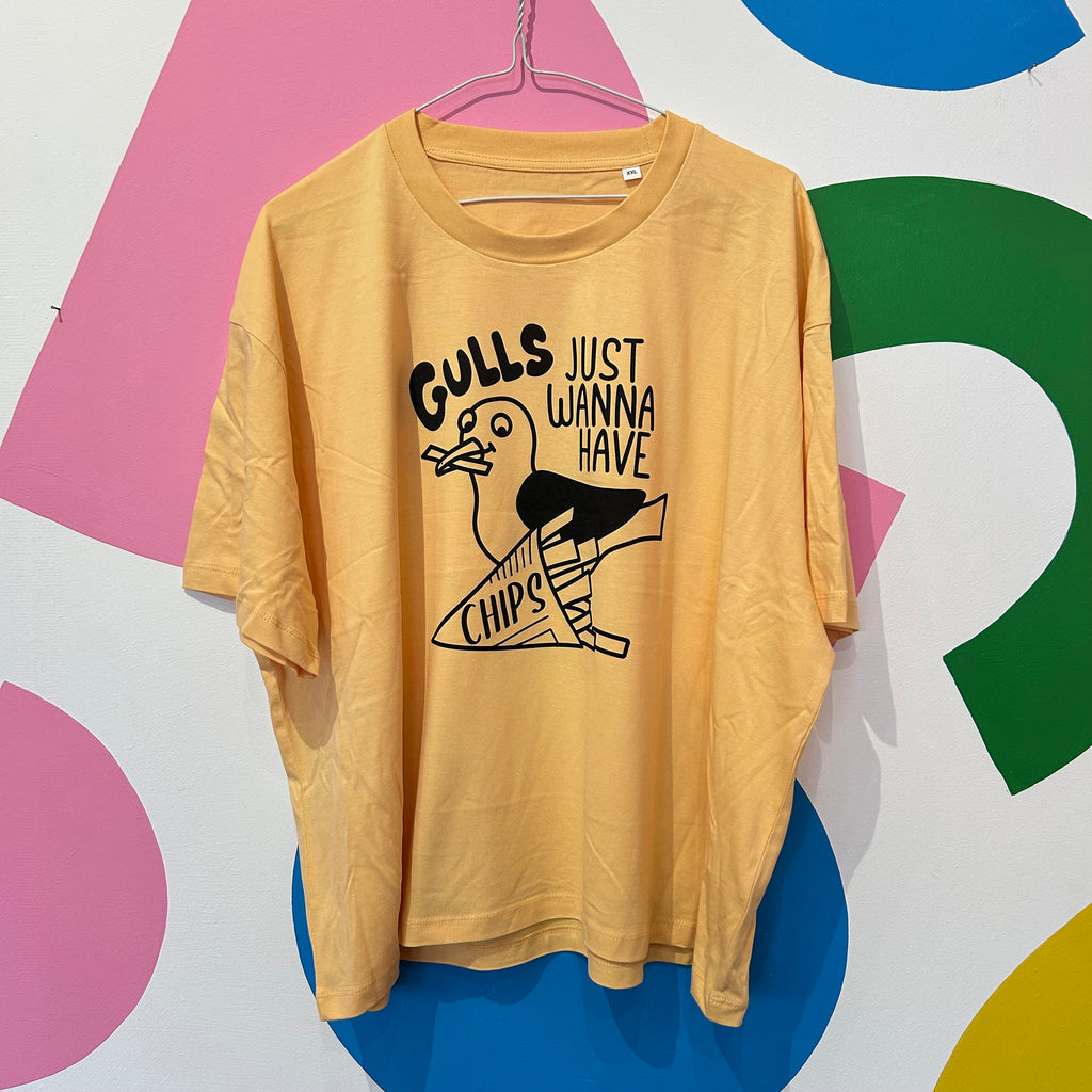 Size XL - GULLS JUST WANNA HAVE CHIPS T-SHIRT