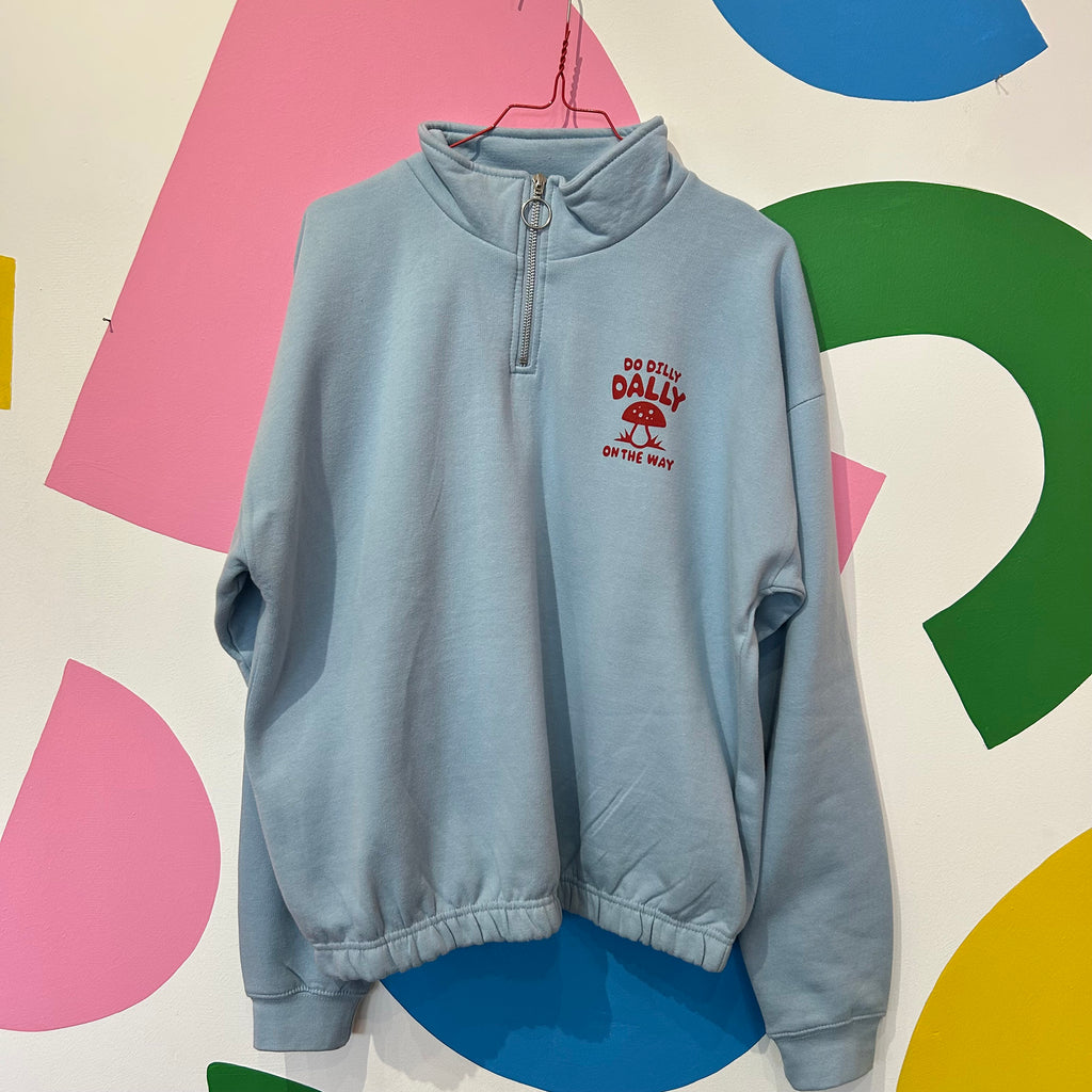 Size XL - DILLY DALLY ZIPPED SWEATSHIRT