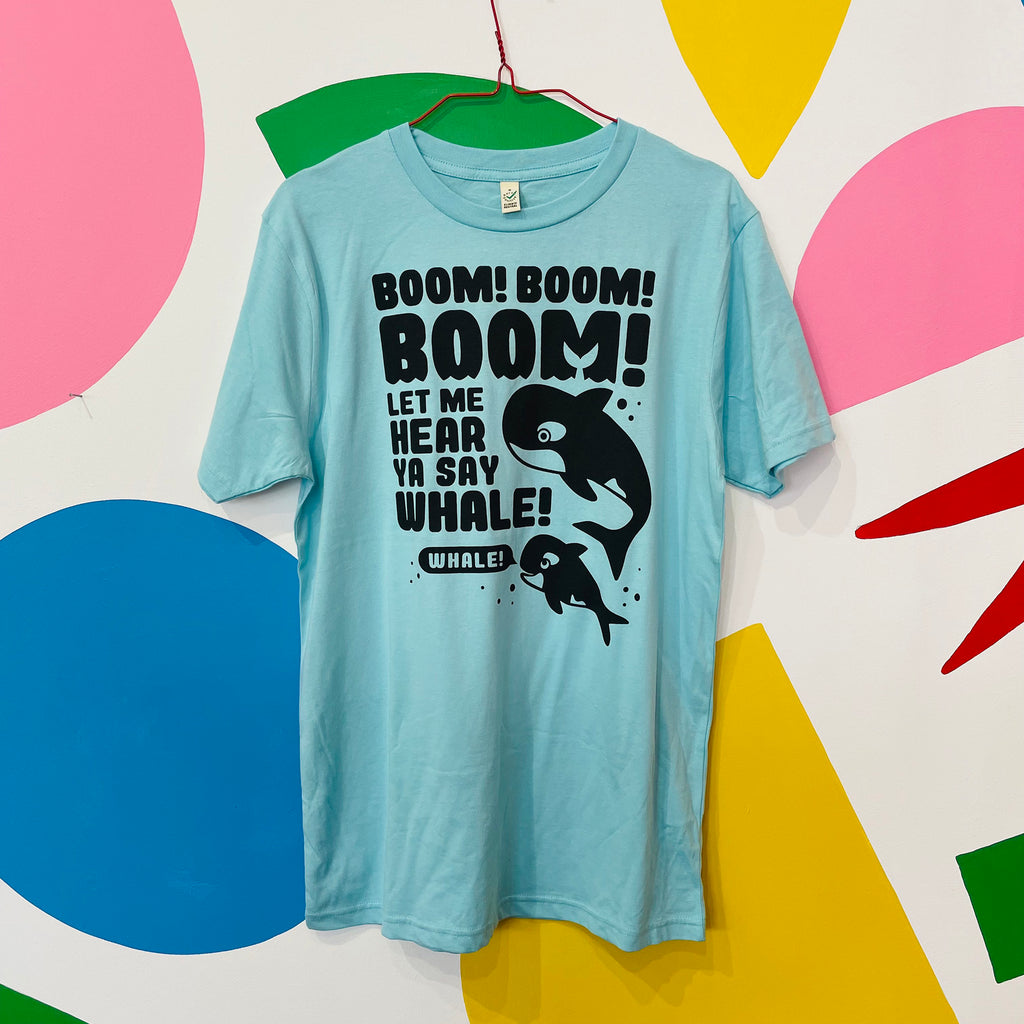 Size S - Boom Boom Boom Whale T-shirt