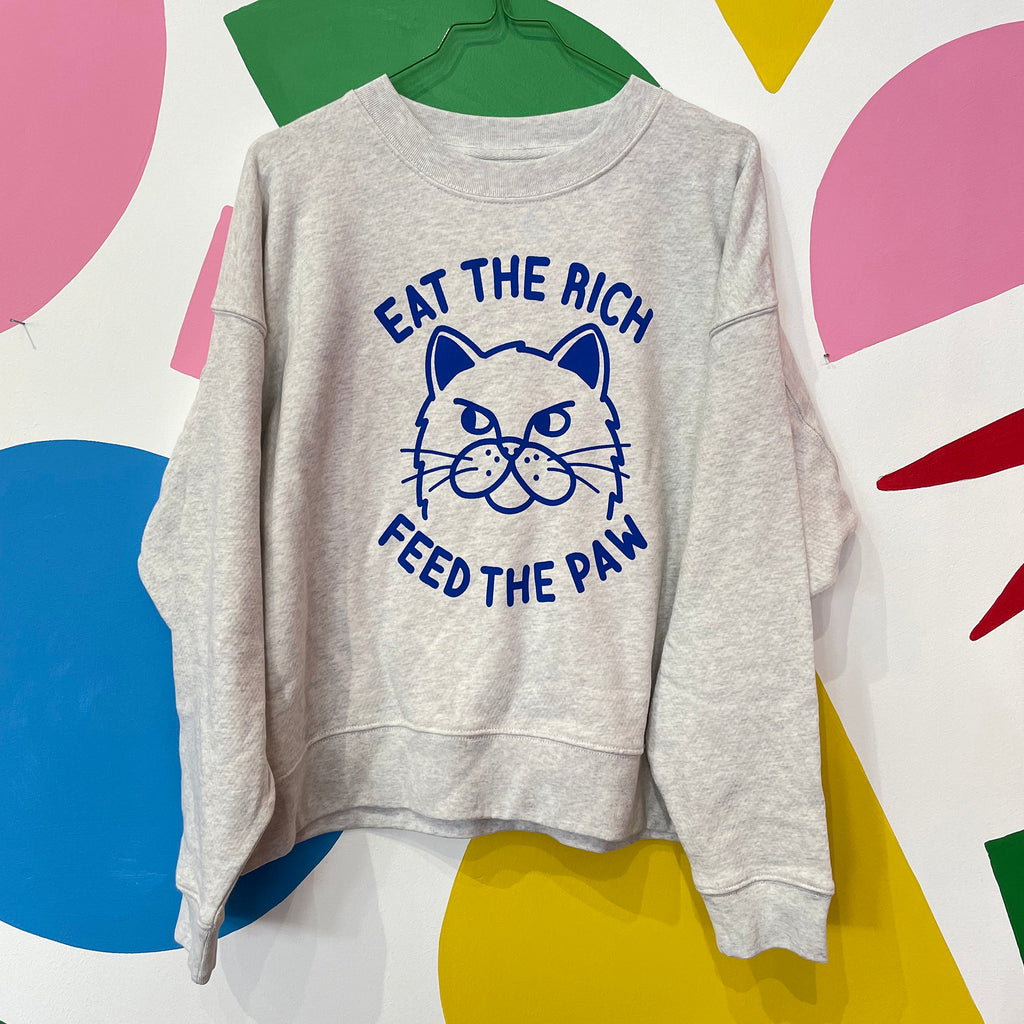 Size XXL - EAT THE RICH Boxy Sweatshirt