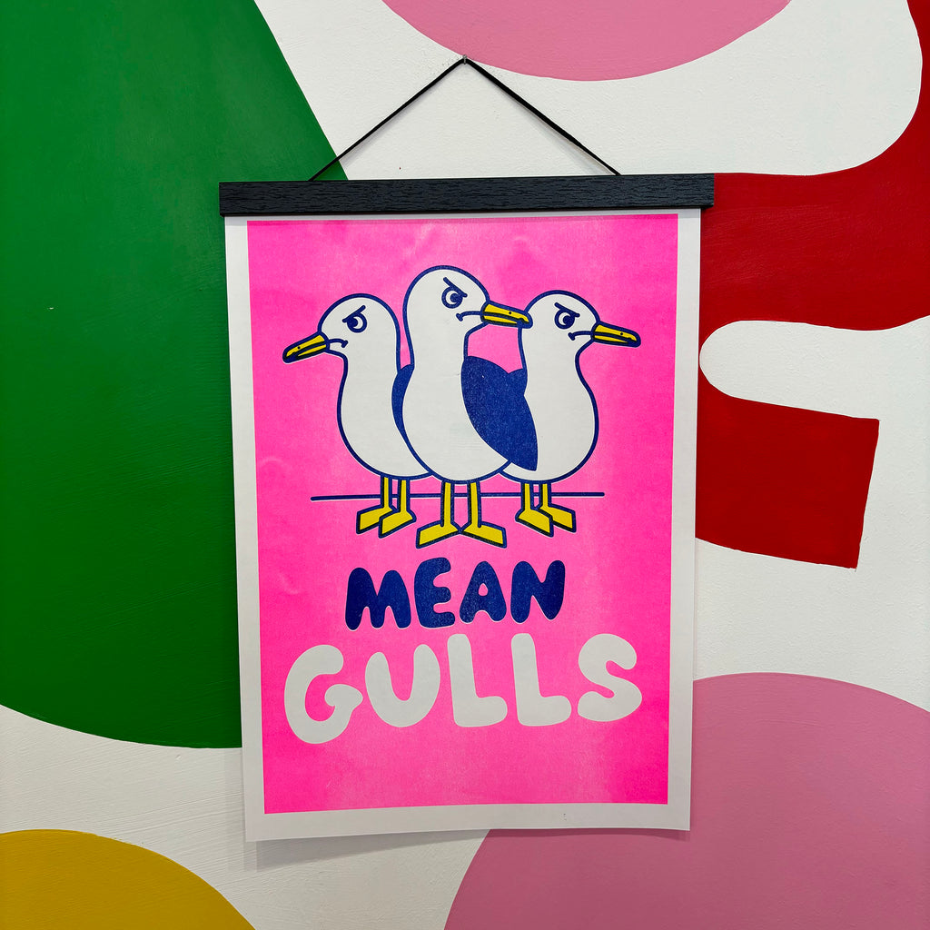 Artwork - Mean Gulls A3 Print