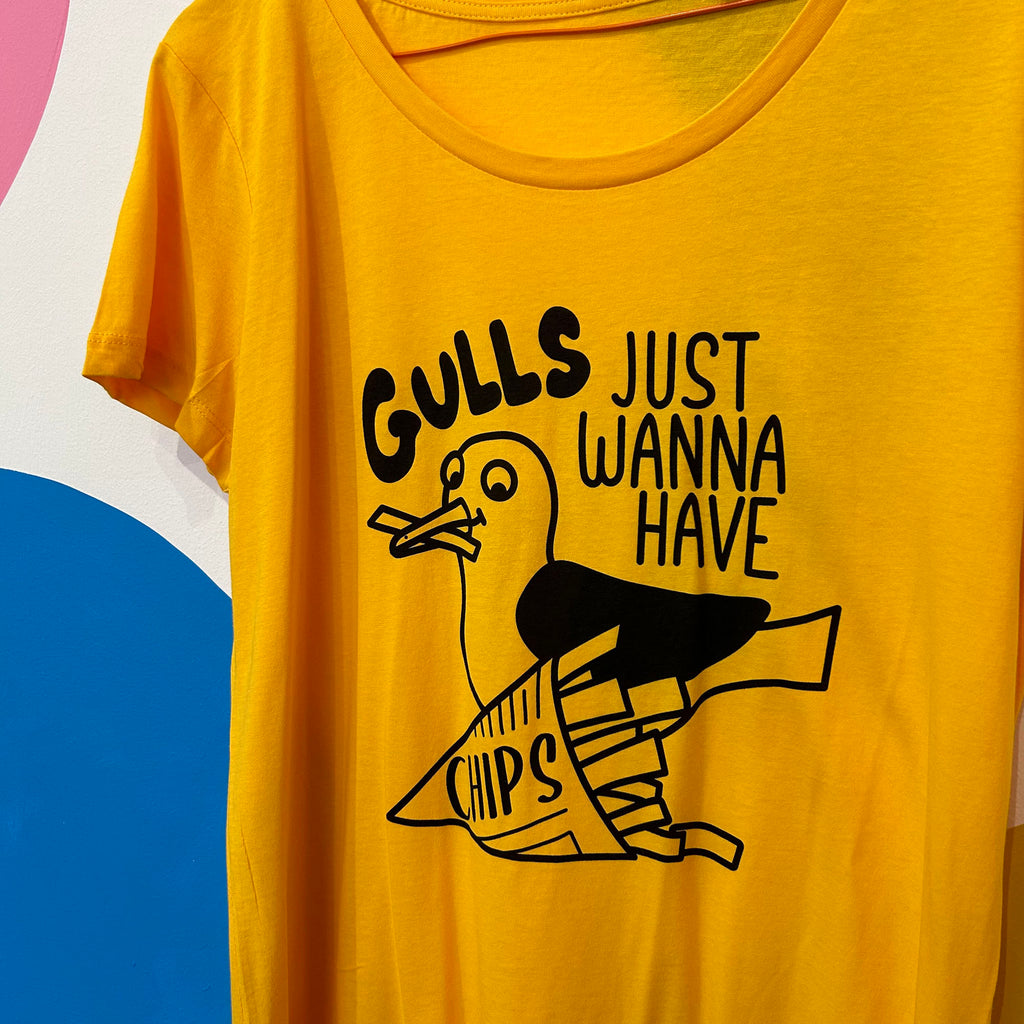 Size L - Gulls Just Wanna Have Chips Women's T-shirt