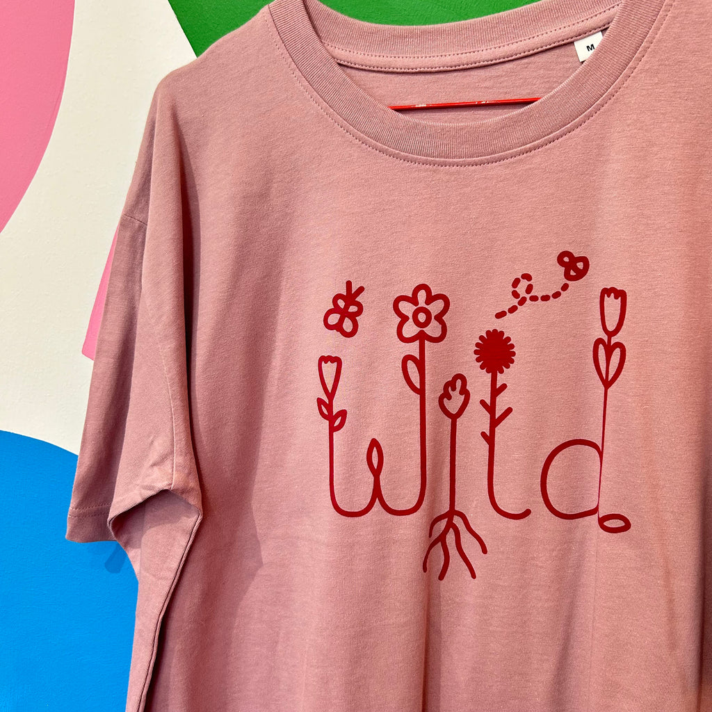 Size M - Wild Boxy Long Crop T-shirt