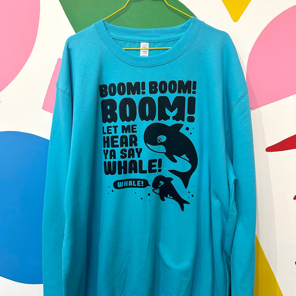 Size XXL - Boom Boom Whale Sweatshirt