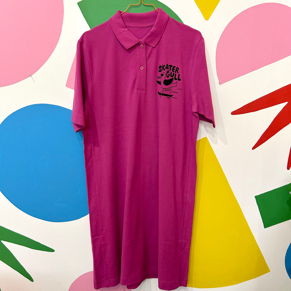 Size L - Skater Gull Polo Shirt Dress