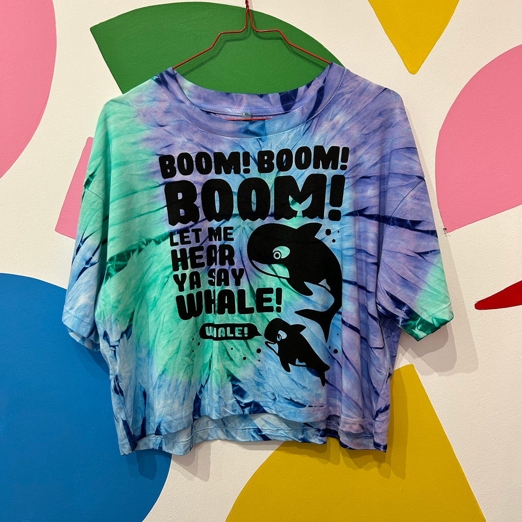 Size M - Boom Boom Boom Cropped T-shirt (Tie-Dye)