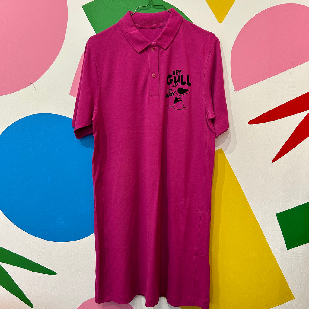 Size M - Hey Gull Hey Buoy Polo Shirt Dress