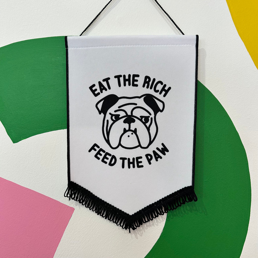 Wall Pennant - Eat The Rich (Medium)