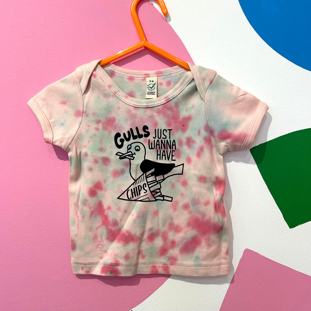 Size 3-6 Months - Gulls Just Wanna Have Chips Baby Tee