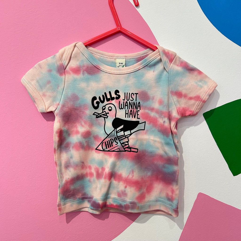 Size 3-6 Months - Gulls Just Wanna Have Chips Baby Tee