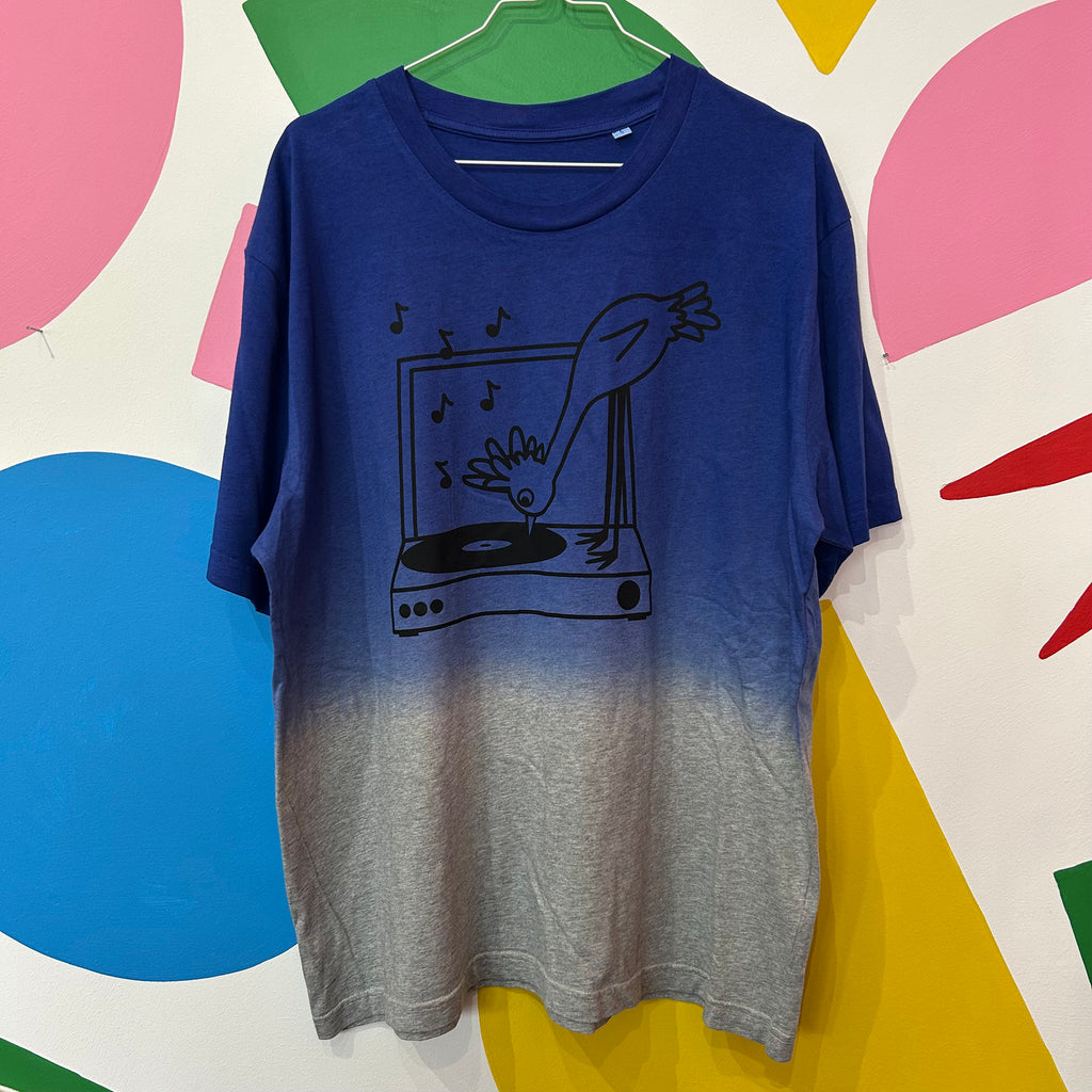 Size L - RECORD PLAYER DIP DYE TEE