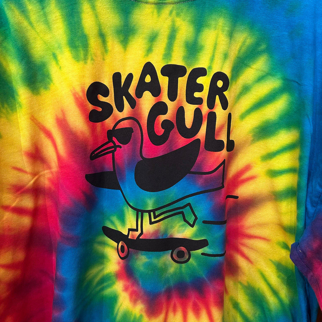 Size XL - SKATER GULL TIE GYE LONG SLEEVE TEE