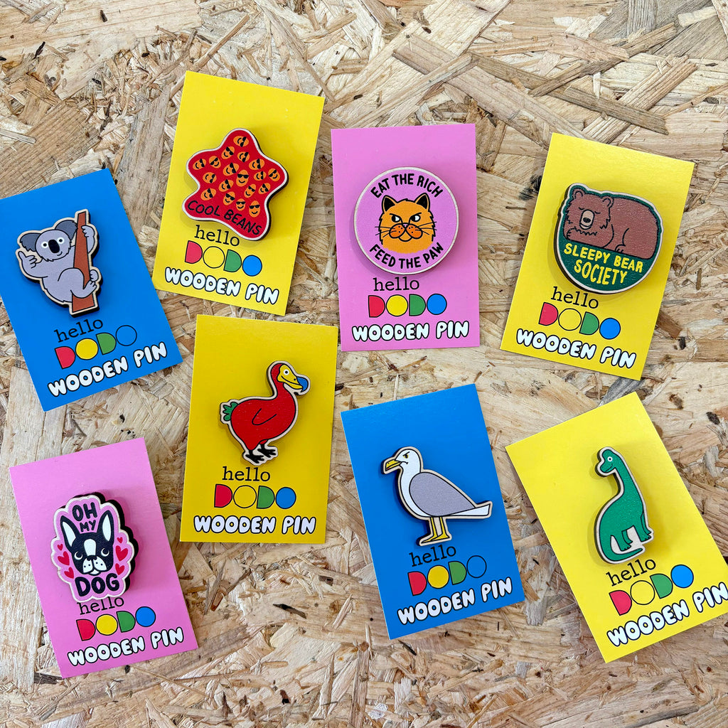 Oh My Dog Wooden Pin