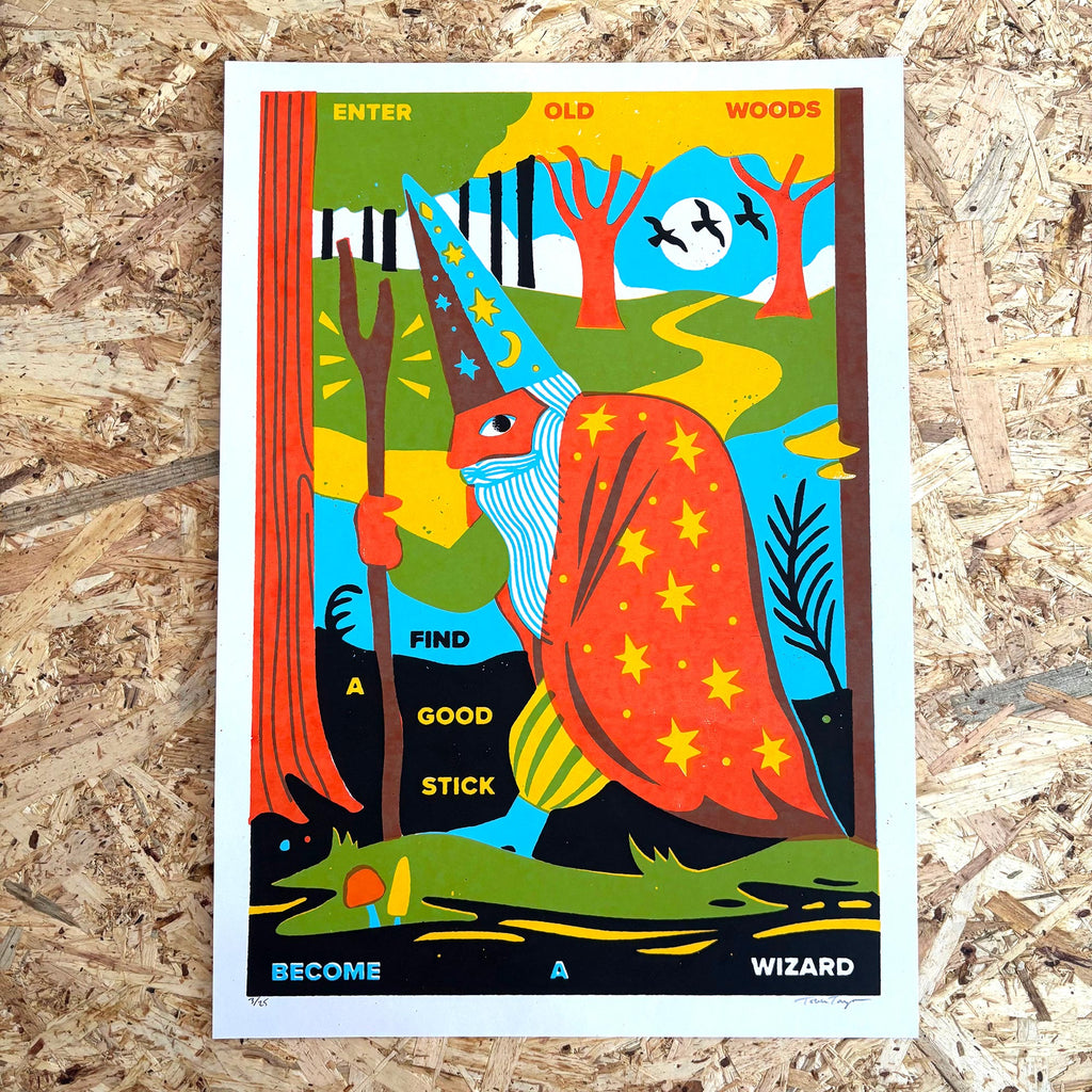 “A Good Stick” Screenprint by  Toucan Tango