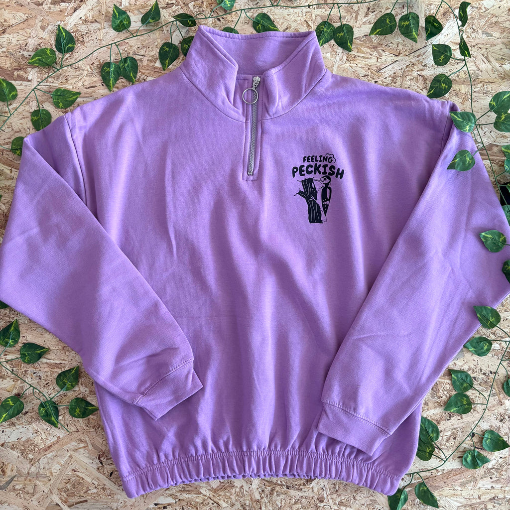 Feeling Peckish Zip Cropped Sweatshirt