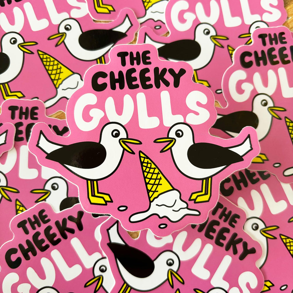 The Cheeky Gulls Large Vinyl Sticker