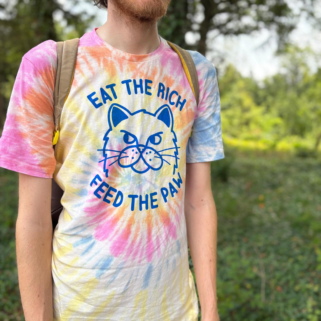 Eat The Rich (Feed The Paw) Swirl Tie Dye Unisex T-shirt