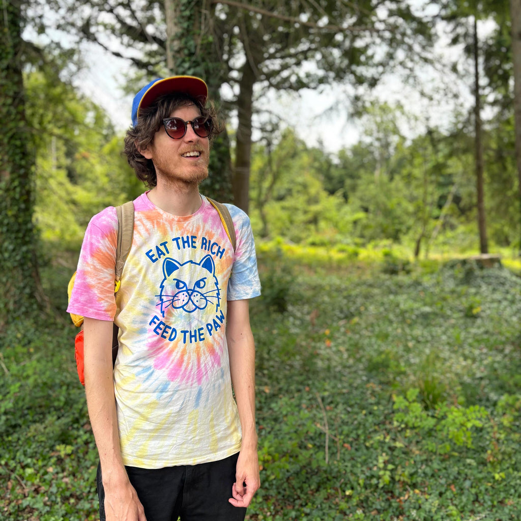 Eat The Rich (Feed The Paw) Swirl Tie Dye Unisex T-shirt