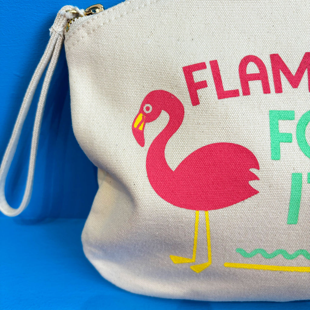 Flamin'go For It Large Zip Pouch