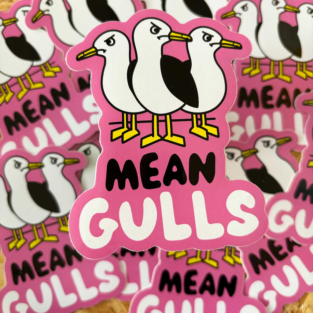 Mean Gulls Large Vinyl Sticker