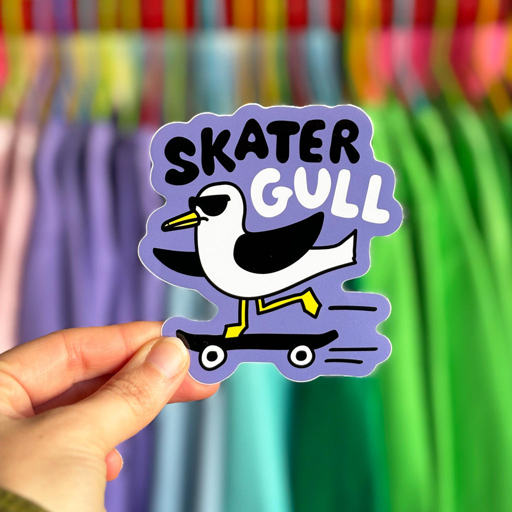 Skater Gull Large Vinyl Sticker