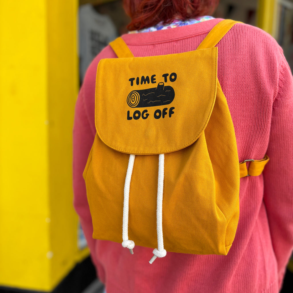 Time to Log Off Mini Backpack