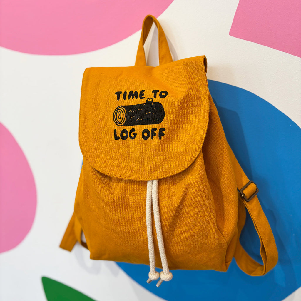 Time to Log Off Mini Backpack