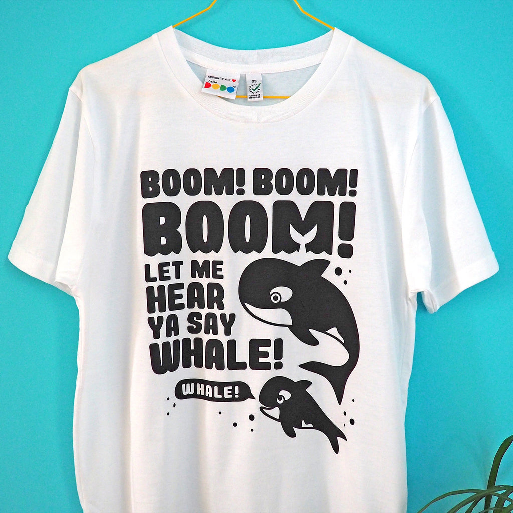 Boom Boom Boom Whale Unisex T-shirt - hello DODO
