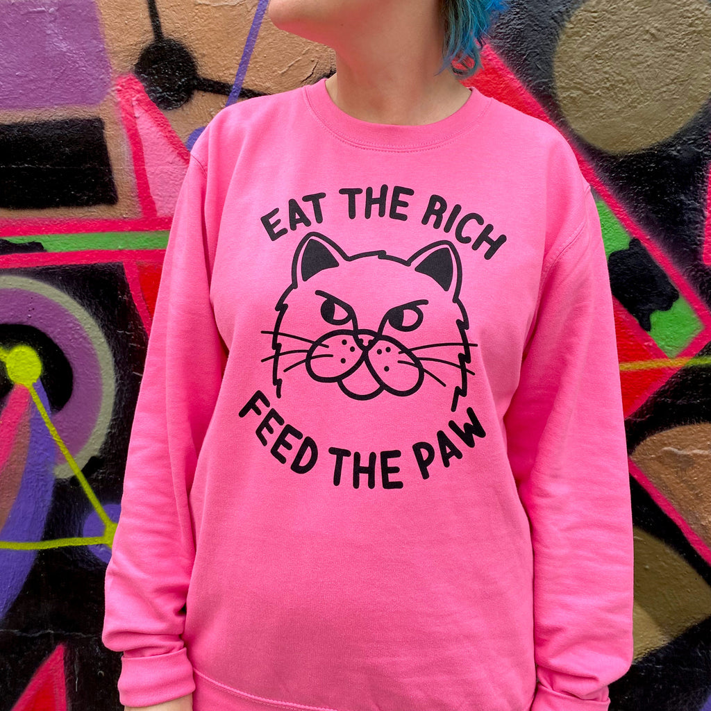 ‘Eat The Rich’ Cat Unisex Sweatshirt