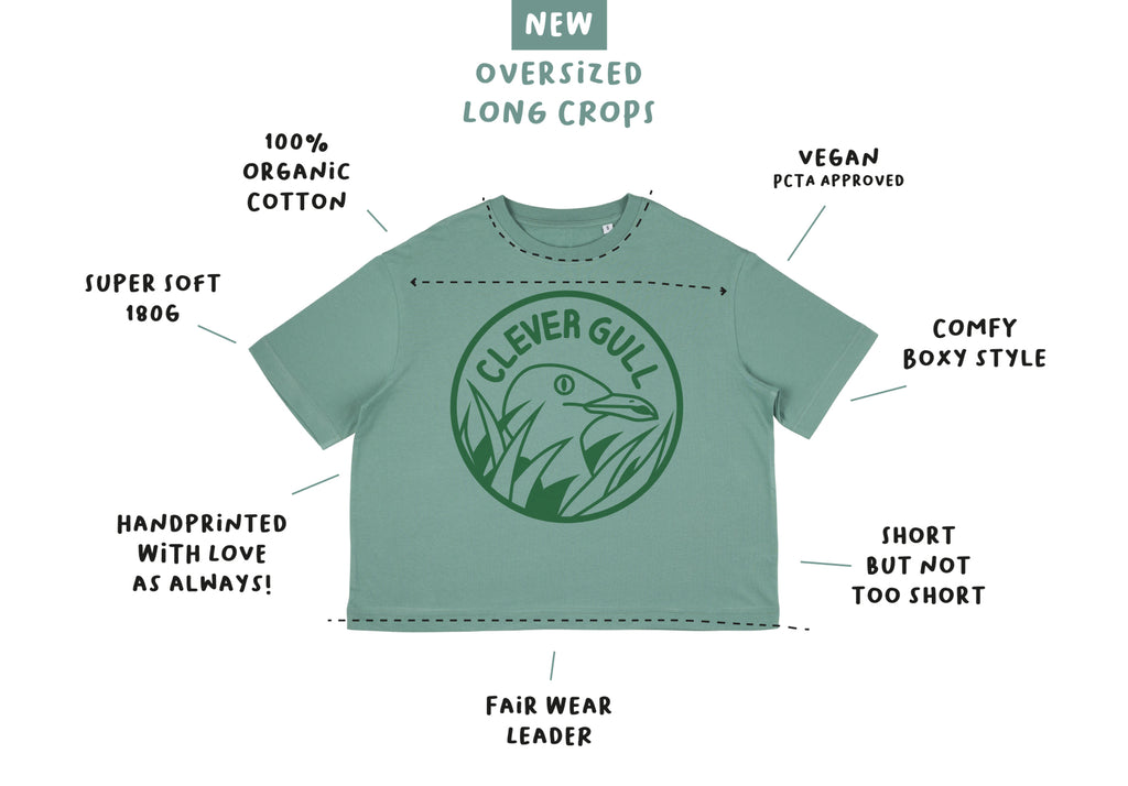 Clever Gull “Long Crop” T-shirt