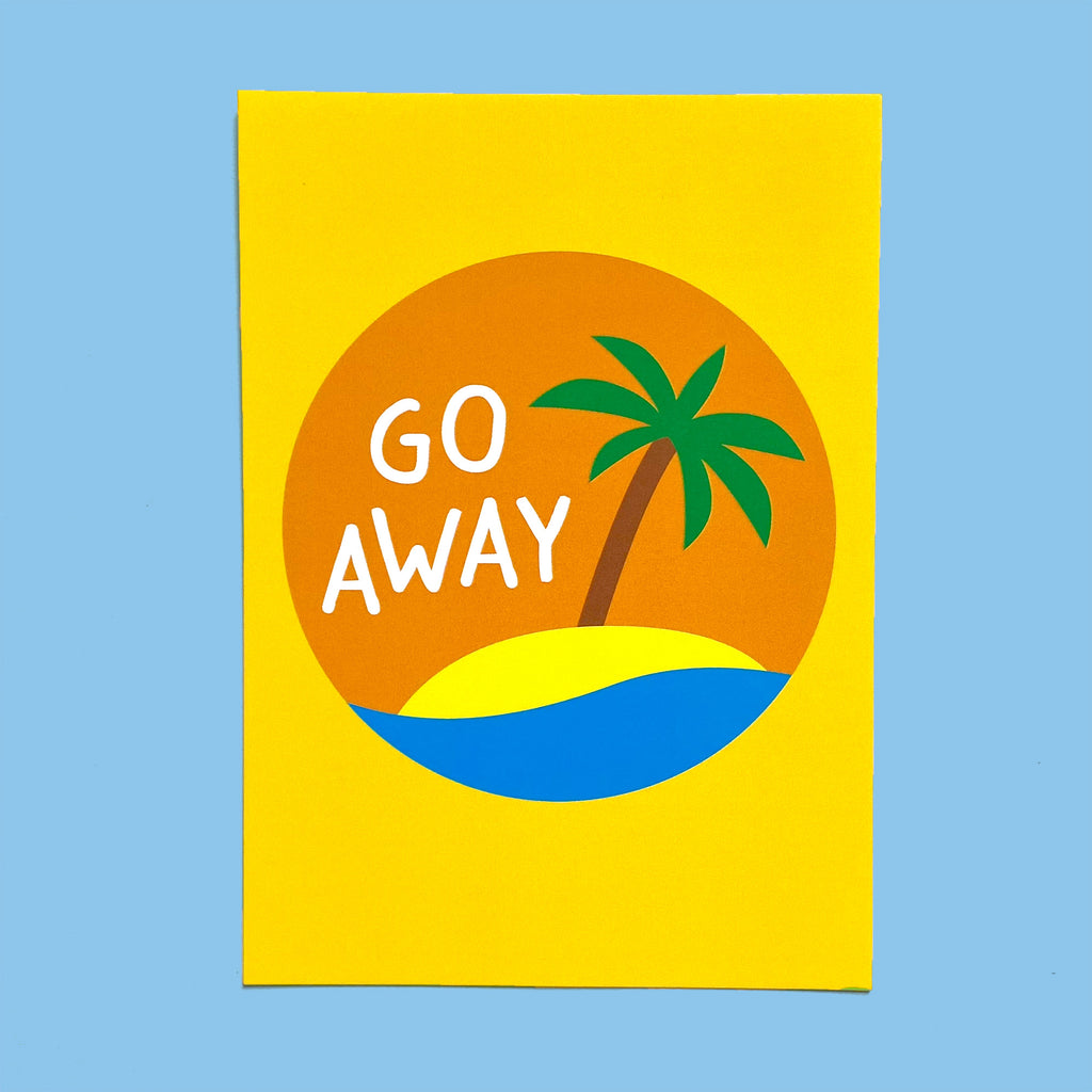 Go Away Postcard