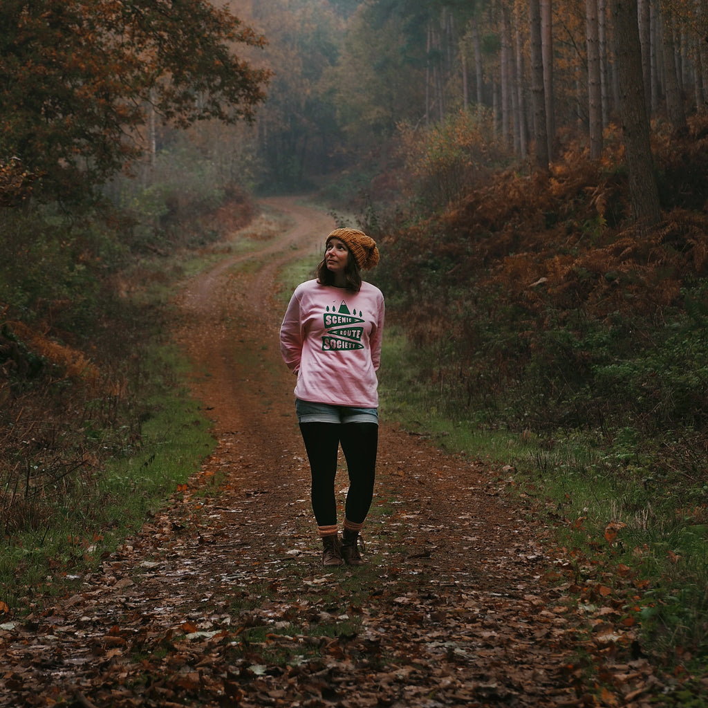 Scenic Route Society Unisex Sweatshirt in Pink