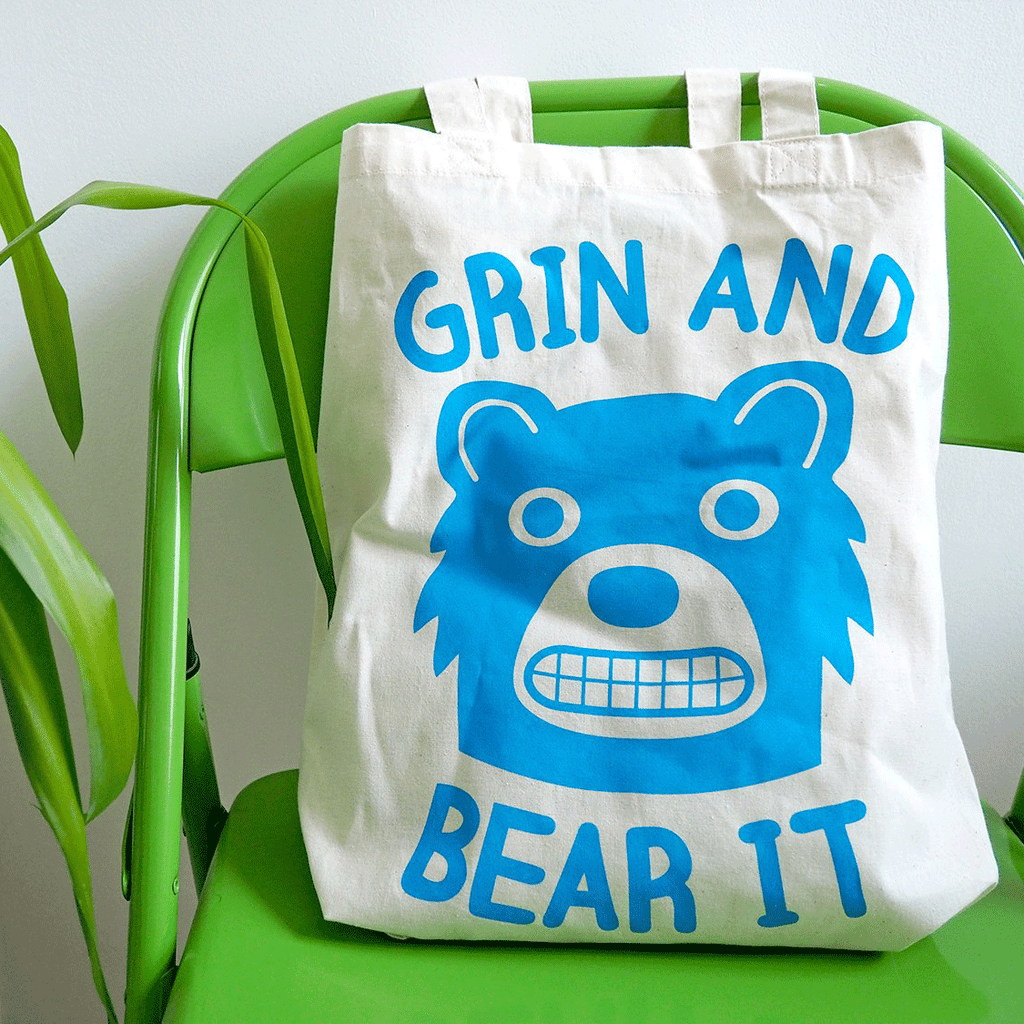 Grin And Bear It Tote Bag - hello DODO