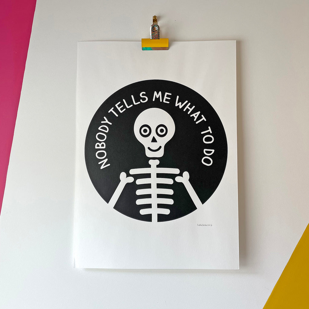 Nobody Tells Me - Handprinted Screenprint